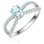 Ring Sterling Silber Zirkonia weiß