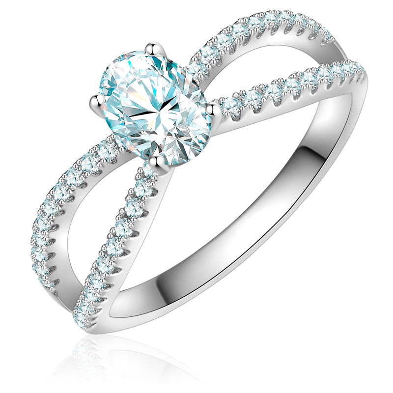Ring Sterling Silber Zirkonia weiß