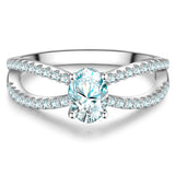 Ring Sterling Silber Zirkonia weiß