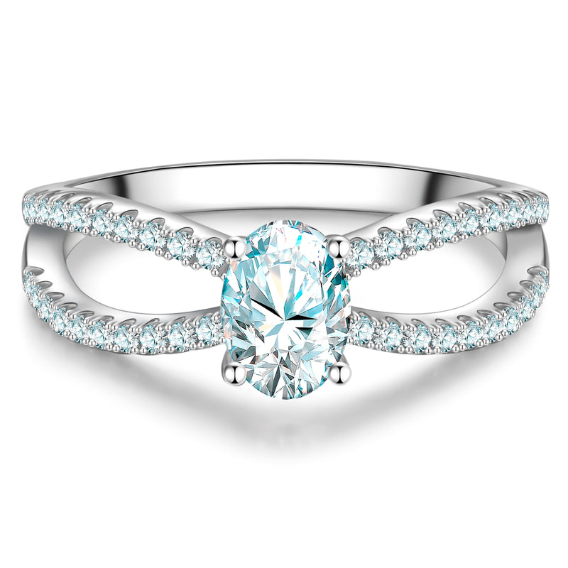Ring Sterling Silber Zirkonia weiß