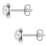 Ohrstecker Sterling Silber Muschelkernperle weiß