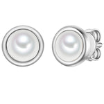 Ohrstecker Sterling Silber Muschelkernperle weiß