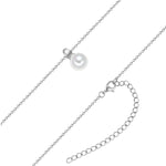 Kette mit Anhänger Sterling Silber Muschelkernperle weiß