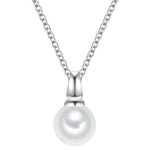 Kette mit Anhänger Sterling Silber Muschelkernperle weiß