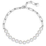 Armband Sterling Silber Muschelkernperle weiß