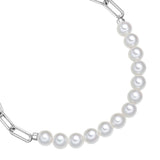 Armband Sterling Silber Muschelkernperle weiß