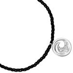 Armband Sterling Silber Textil (schwarz)