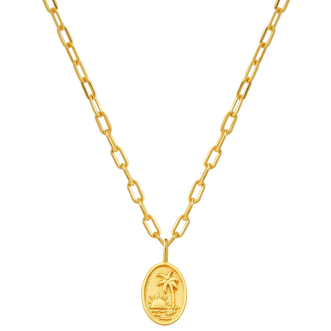 Kette mit Anhänger Sterling Silber gelbgold