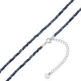 Kette Sterling Silber Chalcedon blau