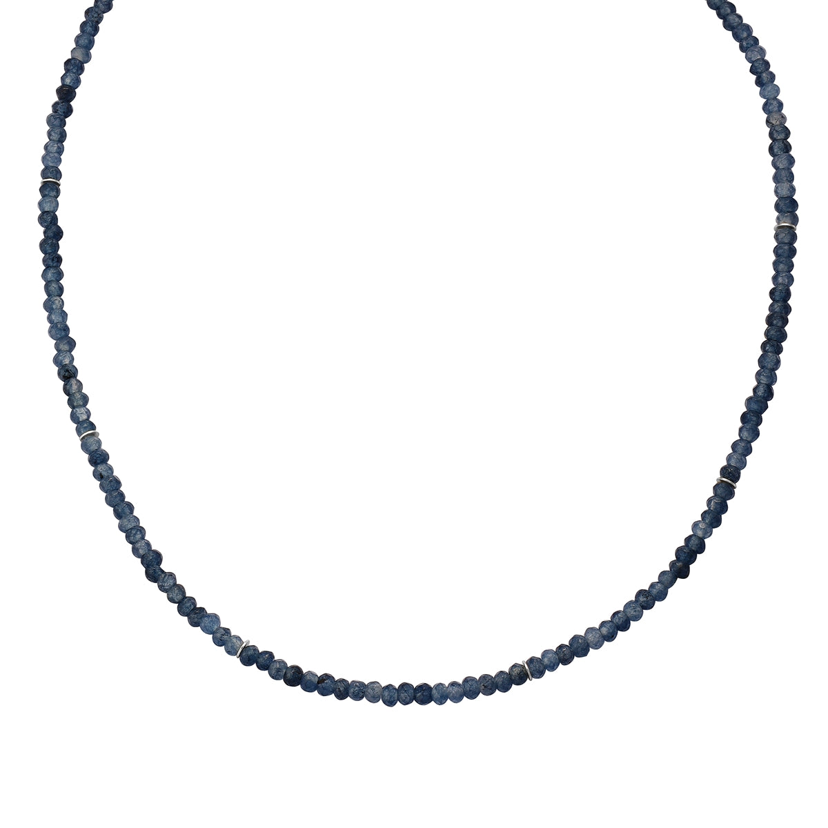 Kette Sterling Silber Chalcedon blau