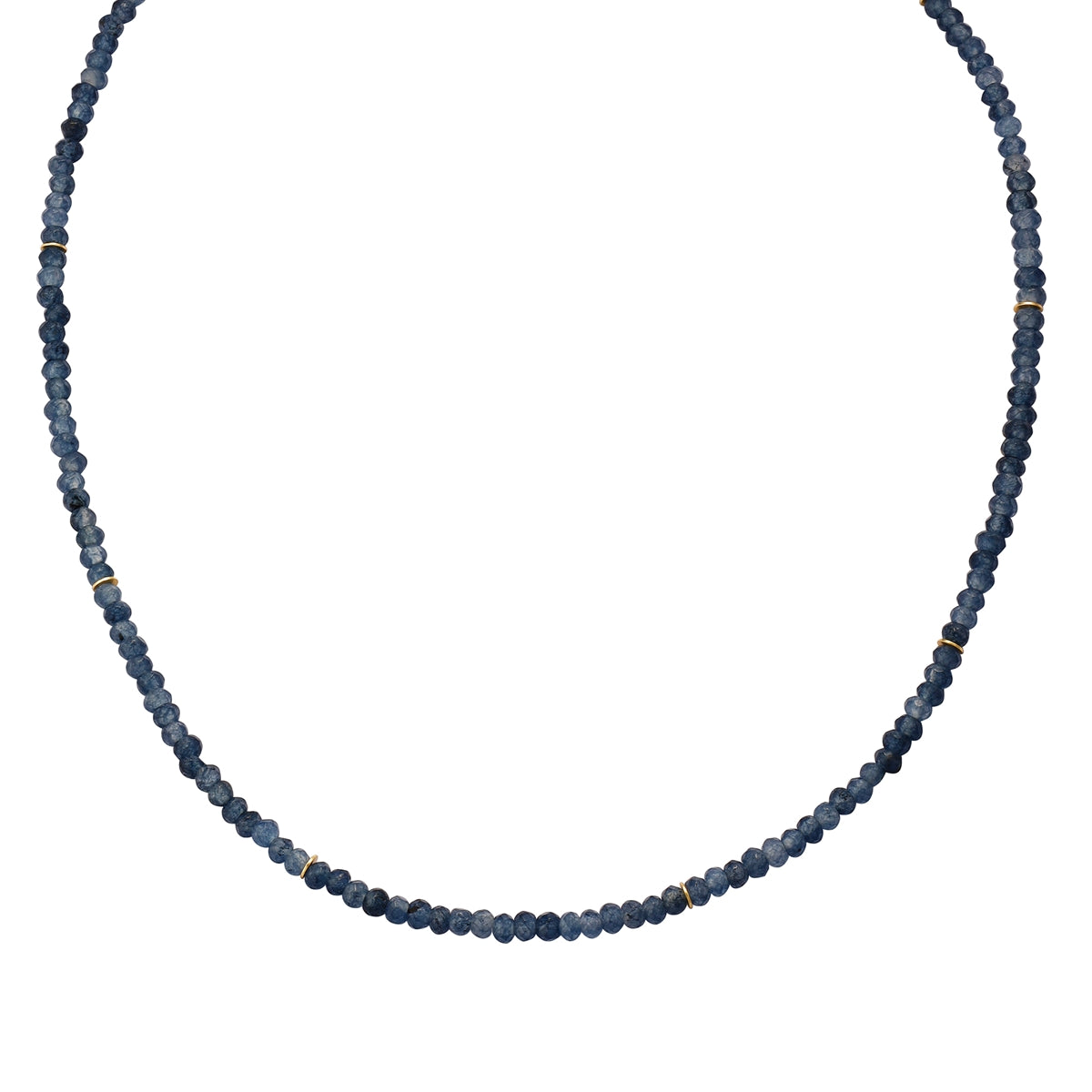 Kette Sterling Silber gelbgold Chalcedon blau