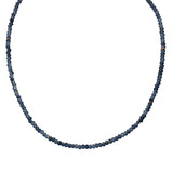 Kette Sterling Silber gelbgold Chalcedon blau