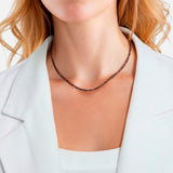 Kette Sterling Silber Chalcedon grau