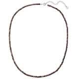 Kette Sterling Silber Chalcedon grau