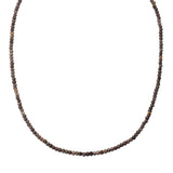 Kette Sterling Silber gelbgold Chalcedon grau