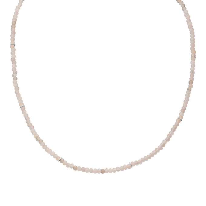 Kette Sterling Silber Chalcedon weiß
