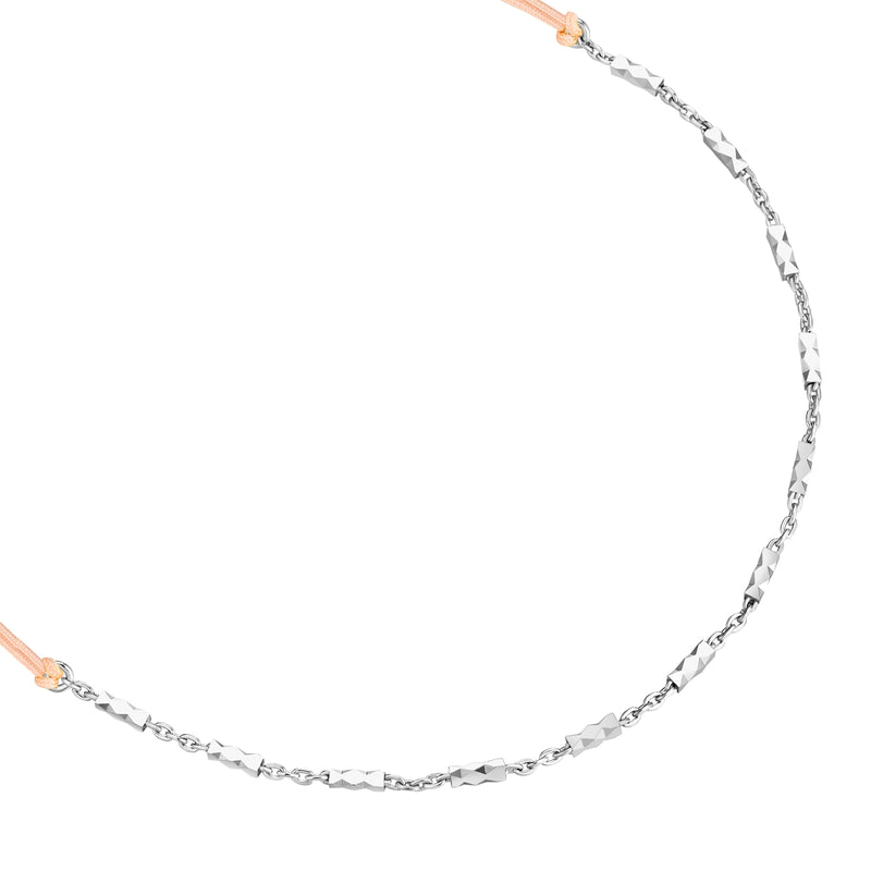Armband Sterling Silber Textil (beige)