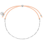 Armband Sterling Silber Textil (beige)