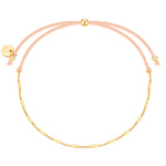 Armband Sterling Silber gelbgold Textil (beige)