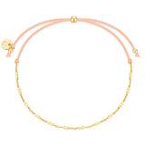 Armband Sterling Silber gelbgold Textil (beige)