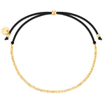 Armband Sterling Silber gelbgold Textil (schwarz)