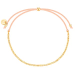 Armband Sterling Silber gelbgold Textil (beige)