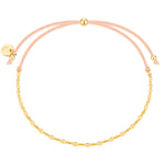 Armband Sterling Silber gelbgold Textil (beige)