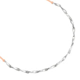 Armband Sterling Silber Textil (beige)