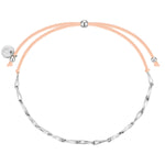 Armband Sterling Silber Textil (beige)