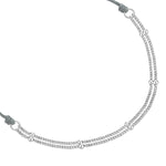 Armband Sterling Silber Textil (grau)