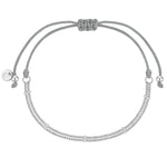Armband Sterling Silber Textil (grau)