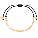 Armband Sterling Silber gelbgold Textil (schwarz)