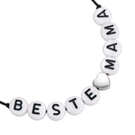 Armband Sterling Silber Textil (schwarz)