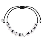 Armband Sterling Silber Textil (schwarz)