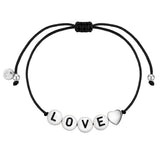 Armband Sterling Silber Textil (schwarz)