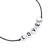 Armband Sterling Silber Textil (schwarz)
