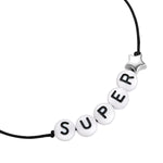 Armband Sterling Silber Textil (schwarz)