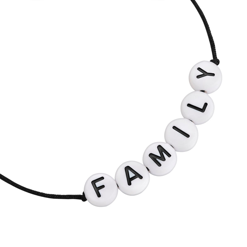 Armband Sterling Silber Textil (schwarz)