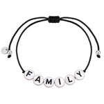 Armband Sterling Silber Textil (schwarz)