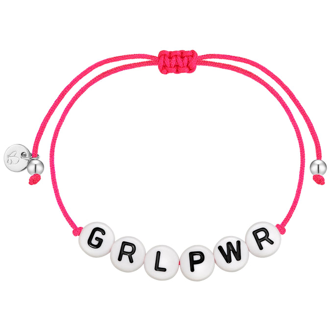 Armband Sterling Silber Textil (pink)