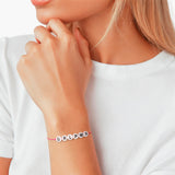 Armband Sterling Silber Textil (pink)