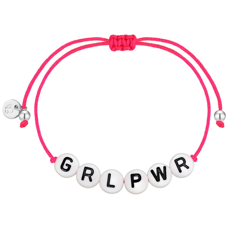 Armband Sterling Silber Textil (pink)