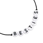 Armband Sterling Silber Textil (schwarz)