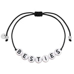 Armband Sterling Silber Textil (schwarz)