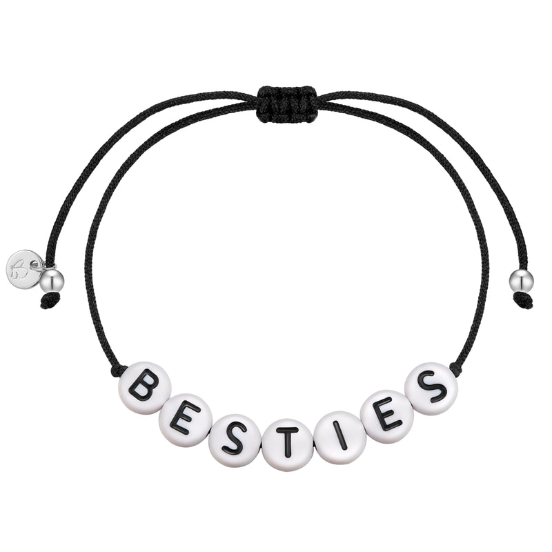 Armband Sterling Silber Textil (schwarz)
