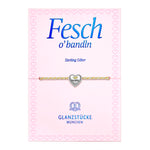 Armband Sterling Silber Textil (salbei)