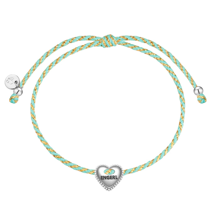Armband Sterling Silber Textil (türkis)