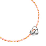 Armband Sterling Silber Textil (pink)