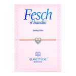 Armband Sterling Silber Textil (pink)