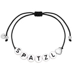Armband Sterling Silber Textil (schwarz)